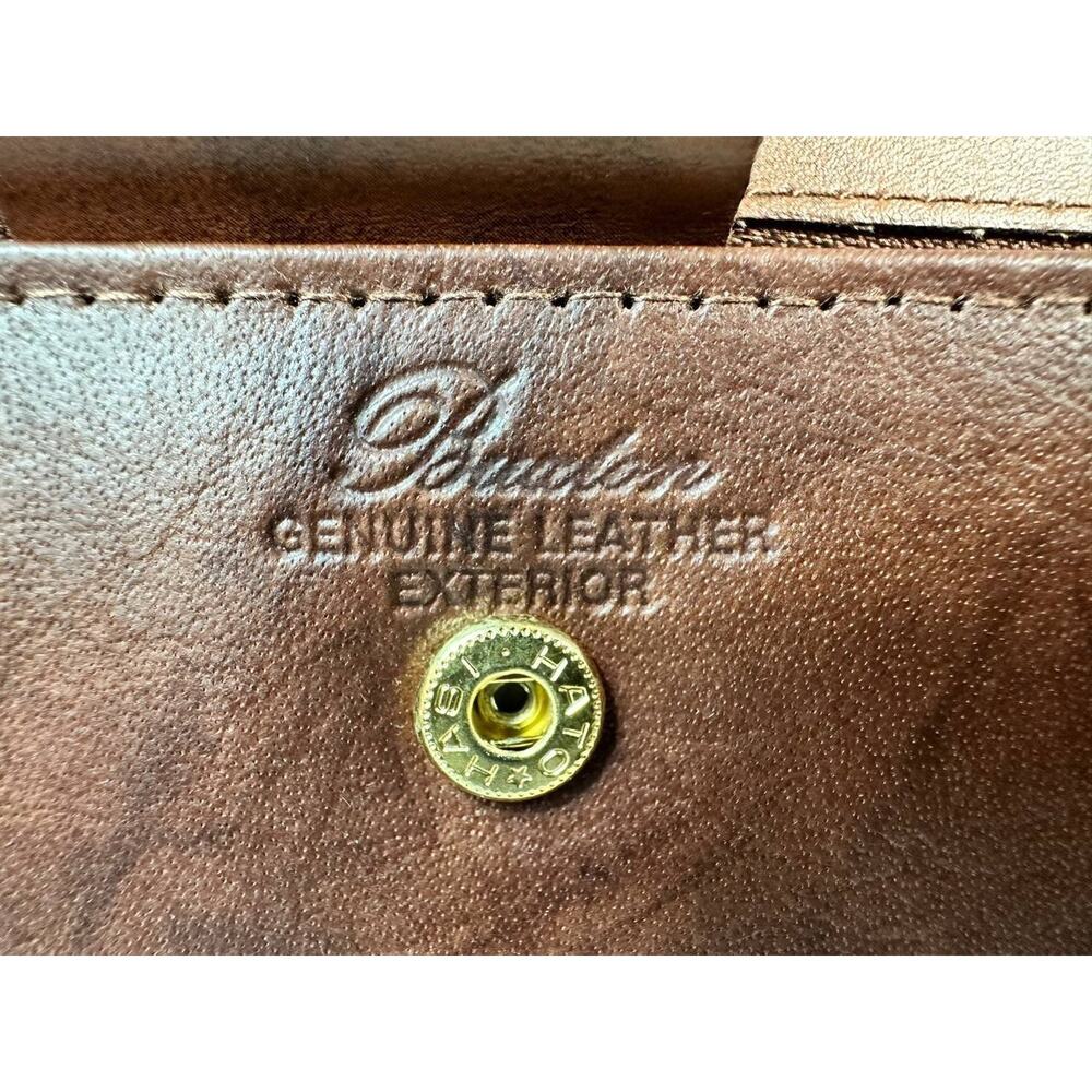Buxton Genuine Leather Women's Wallet Brown Clutch Kiss Lock - Picture 12 of 14